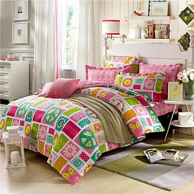 Floral Printing of Bed Clothes Girls Bedding Sets 100% Cotton