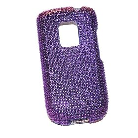 New Purple Sparkling Rhinestones Full Diamond Bling Htc Hero Sprint CDMA Snap on Cell Phone Case