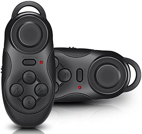SREEGA Wireless Bluetooth Gamepad Remote Controller for 3D VR Glasses Google Cardboard Selfie Camera Shutter Wireless Mouse Music Player iPhone iPad Ebook Tablet PC TV (Black)