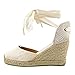 Soludos Women's Tall Wedge Linen Pump
