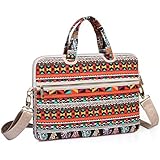 Kayond Canvas Fabric Ultraportable Neoprene 15-15.6 Inch Laptop / Notebook Computer / Macbook / Macbook Pro / Macbook Sleeve Office Tote Briefcase Carry Case (15-15.6 Inches, Triangle)