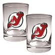 New Jersey Devils NHL 2pc Rocks Glass Set - Primary Logo by Great American Products