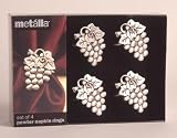 Pewter Grapes Napkin Rings - Set of 4
