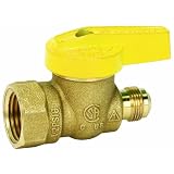 Buy Homewerks VGV-1GA-R3B Premium Gas Heater Valve, Female Thread x Flare, Brass, 1... by Homewerks