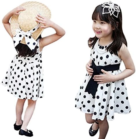 Susenstone(TM) Clothing Polka Dot Girl Chiffon Sundress Dress for Kids (M)