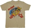Batman and Robin Ka-pow! Ash Brown T-shirt Tee