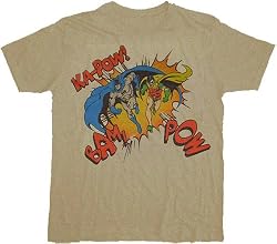 Batman and Robin Ka-pow! Ash Brown T-shirt Tee