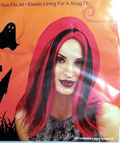 She Devil Red &amp; Black Wig