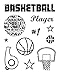 KAREN FOSTER Design Scrapbooking Clear Stamps, Basketball, 12 x 12