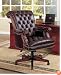 Traditional Nailhead Trim Tufted Back Executive Leather Office Chair