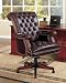Traditional Nailhead Trim Tufted Back Executive Leather Office Chair
