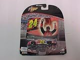 Jeff Gordon #24 Dupont Flames Fontana California 2 May 2004 Raced Win 1/64 Scale Victory Lane Replica Photo Sticker Edition Winners Circle