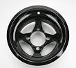 AMS Black Cast Aluminum Rear Wheel - 12x7, 4/137, 2+5 , Color: Black, Material: Aluminum 0021270E-BLK