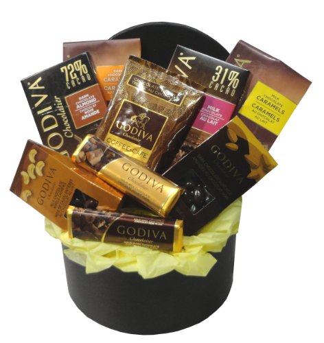Large Godiva Chocolate Gift Basket (Black)