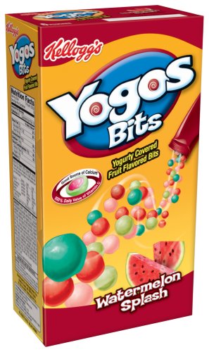 Kellogg's YoGos Bits Watermelon Splash, 4.8-Ounce, 6-Count Boxes (Pack of 8)