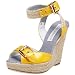 DSQUARED2 Women's Corda Wedge Sandal,Lindoss Gloss Arancio/Corda Naturale,37 EU (US Women's 7 M)