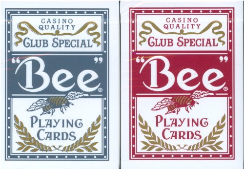 Bee Titanium Playing Cards Two Deck Set - 1 Red & 1 Blue