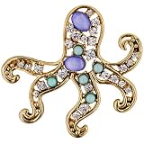 Gold Plated Octopus Animal Pin Brooch