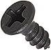 Small Parts 0608ABPFB Steel Sheet Metal Screw, Black Oxide Finish, 82 degrees Flat Head, Phillips Drive, Type AB, #6-20 Thread Size, 1/2