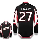 KOVALEV #27 Ottawa Senators RBK Premier Third NHL Hockey Jersey by Reebok (NHLPA Certified Custom Sewn Authentic Twill)
