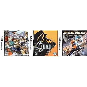 Nintendo DS Action RPG Set Of 3 Games: Hoshigami + Scurge Hive + Star Wars: Lethal Alliance