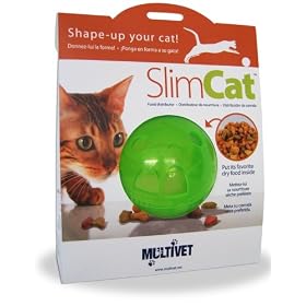 multivet slimcat cat toy ball feeder