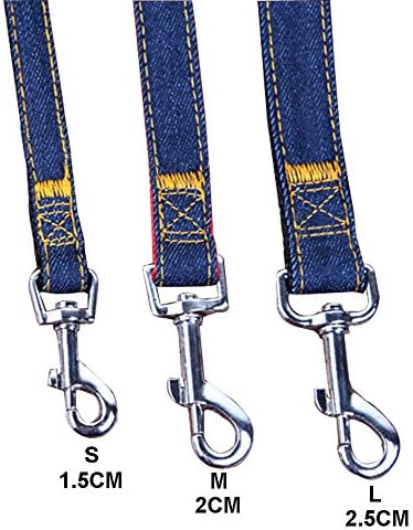 Bayro Dog Leash and Harness Set Medium Size 4/5" by 47.2" Ajustable Double Padded Blue-Black