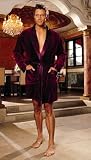 Mens Mens Velvet And Charmeuse Smoking Jacket