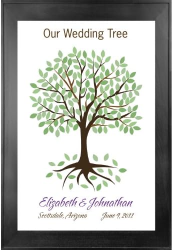 Signature Only Wedding Guest Book Tree # 10 24x36 for 150-200+ guests