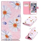 OMATENTI iPhone 5 / 5S ケース [強化ガラスフィルムを無料で贈ります] Apple iPhone5 iPhone5S PUレザーケース 手帳型 スマートフォンケース スマホケース
