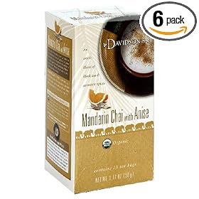 Davidson's Tea Mandarin Anise Chai, 25-Count Tea Bags (Pack of 6)
