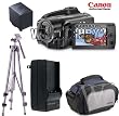 Canon Vixia HG20 AVCHD 60 HDD Camcorder w/12x Optical Zoom + BP-819 Battery + Rapid AC Charger + ICON Camcorder Case + Samsonite Tripod 54''