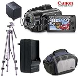 Canon Vixia HG21 AVCHD 120GB HDD Camcorder w/12x Optical Zoom (2704B001) + BP-819 Battery + Rapid AC Charger + ICON Camcorder Case + Samsonite Tripod 54''