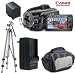 Canon Vixia HG21 AVCHD 120GB HDD Camcorder w/12x Optical Zoom (2704B001) + BP-819 Battery + Rapid AC Charger + ICON Camcorder Case + Samsonite Tripod 54''