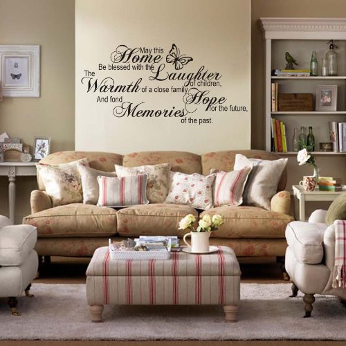 Toprate(TM)May this home be blessed with the laughter…Vinyl Wall Decals Quotes Sayings Words Art Decor Lettering Vinyl Wall Art Inspirational Uplifting for Bedroom Room Living Room Toprate(TM)May this home be blessed with the laughter…Vinyl Wall Decals Quotes Sayings Words Art Decor Lettering Vinyl Wall Art Inspirational Uplifting for Bedroom Room Living Room