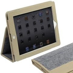 Snugg iPad 2 Case, Tasche mit Aufsteller, elastischer Handschlaufe und Premium Nubuck Innenfutter f�r Apple iPad 2, Denim (blauer Jeansstoff) - unterst�tzt Smart Cover Funktion