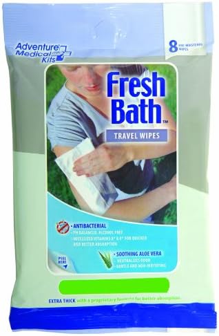 Tender Fresh Bath Wipes Travel Size (8), (Pack of 3)