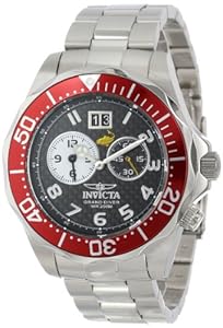 Invicta Men's 14444 Pro Diver Black Carbon Fiber Dial Stainless Steel Watch