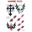 Vampire 2 Tats Temporary Tattoo Kit