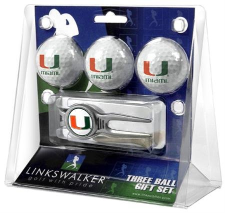 Miami Hurricanes Um Ncaa Kool Tool 3 Golf Ball Gift Packs