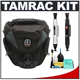 Tamrac 5515 Adventure Zoom 5 Photo/Digital Camera Bag (Black/Gray) + Accessory Kit for Canon Rebel XSi, XS, T1i, XTi, 40D, 50D, Nikon D40, D60, D5000, D90, D300, D700, Olympus Evolt E-30, E-450, E-520, E-620, and Sony Alpha A200, A300, A350, A700 Digital SLR Cameras