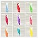 Dakoufish 12 Piece 9 Inch Reusable Plastic Thick Drinking Straws BPA Free Mason Jar Straws Big Stripe 10 Colors (teal)