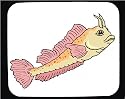 Decorated Mouse Pad with deep-sea, ocean, yellow, fish, pink, swim