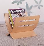 Contemporary Style Natural Finish Wood Magazine Rack