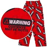 Fun Boxers Warning Contents May Be Hot Lounge Pants for Men