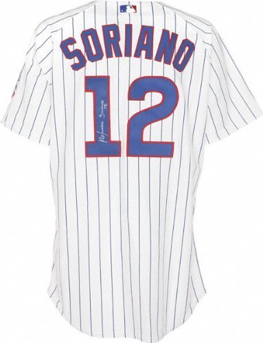Alfonso Soriano Chicago Cubs Autographed Authentic Pinstripe Jersey