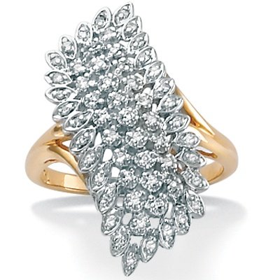 10k Diamond Cluster Ring