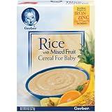Gerber Rice with Mixed Fruit Cereal, 8 oz (Pack of 12)