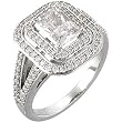 Platinum Diamond Semimount - 0.85 Ct. - CENTER STONE IS NOT INCLUDED