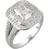 18K White Gold Diamond Semimount - 0.85 Ct. - CENTER STONE IS NOT INCLUDED